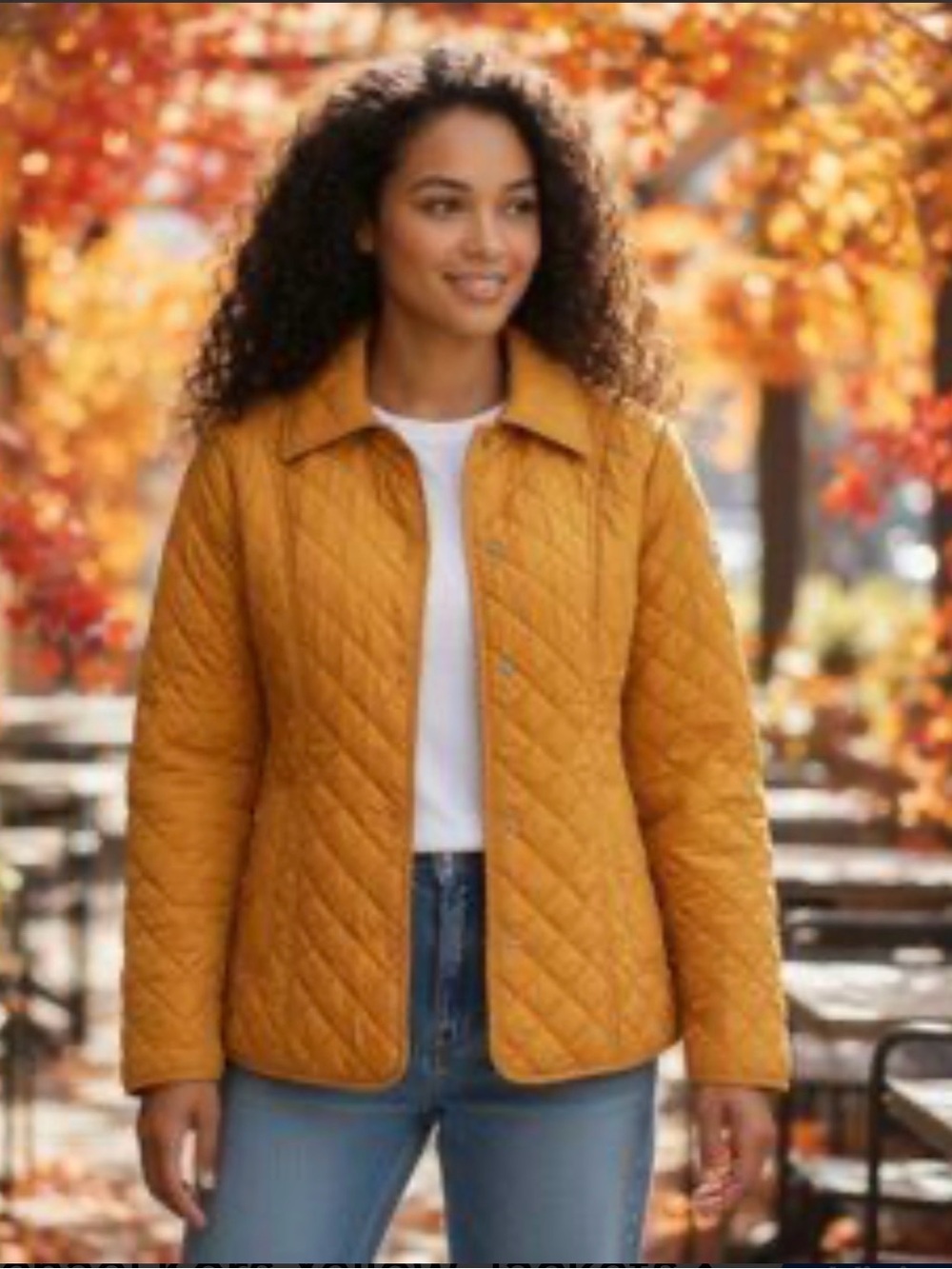Michael Kors Quilted Mustard Puffer Jacket
